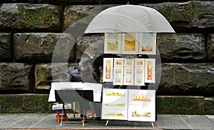 Street artist in Italy