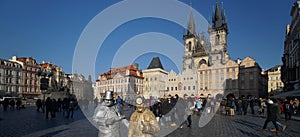 Street Artists on the Town Square in Prague, Czech Republic