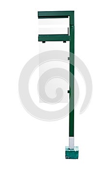 street banner post isolated on white background