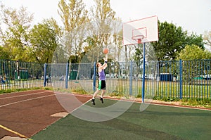 Street basketball player