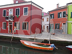 Street and Boat - Burano