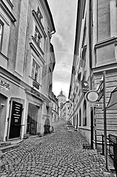 Street in the Brno in Czech republic