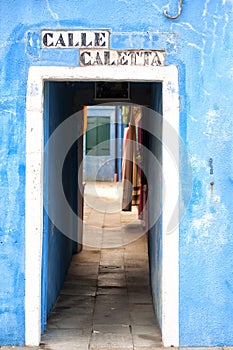 Street in Burano,Venice