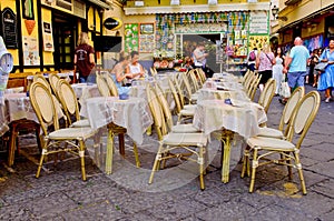 A Street cafe in Sorrento. Italy.