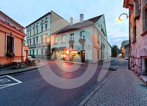 The street cafe in Tarnowskie gory, Poland