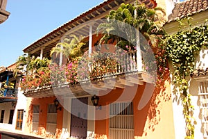 Street of Cartagena de Indias. Colombia photo