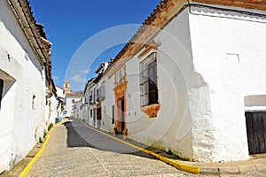 Street in Castano del Robledo, province of Huelva, Spain photo