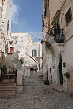 Street in Caveoso Sassi in Matera