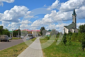 Street `Central` - the historical part of Naberezhnye Chelny. Tatarstan Russia.