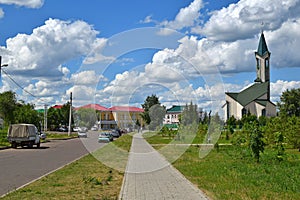 Street `Central` - the historical street of Naberezhnye Chelny. Tatarstan. Russia.