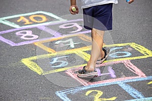 street children& x27;s games classics. Selective focus