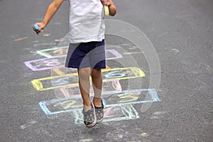 street children& x27;s games classics. Selective focus