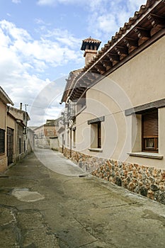 Street with chimney in UrueÃÂ±a photo