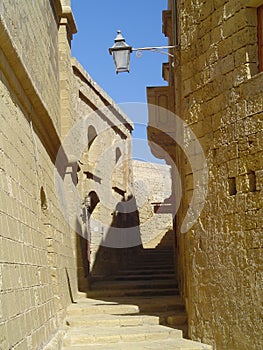 Street of the citadel in Victoria, Gozo