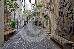 Street of city Orvieto, Italy, Toscana
