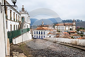 Street in city of Ouro Preto - Minas Gerais, Brazil