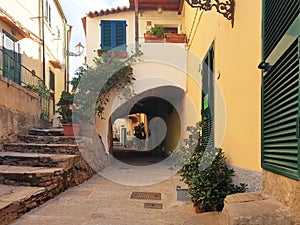 Street of the city of Porto Azzurro photo