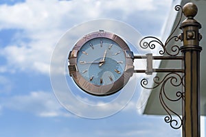 Classic style streeet clock. photo