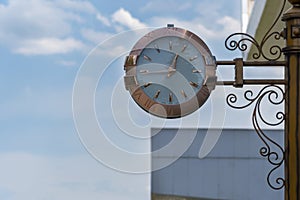 Street clock. Classic style streeet clock.