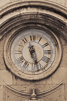 Street clock in croatian town Dubrovnik