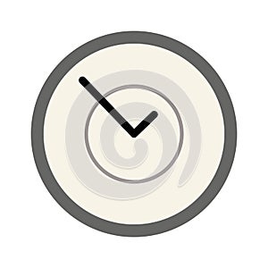 Street clock decor element flat icon