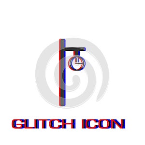 Street clock icon flat