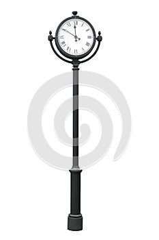 Street clock isolated