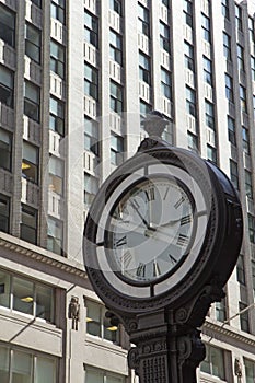 Street clock on the street in Manhattan.
