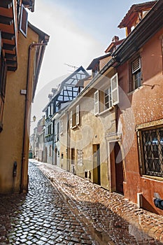 Street in Colmar city, Alsace, France