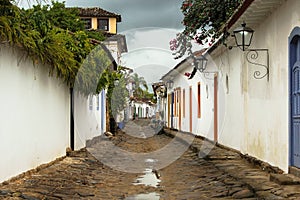 Street of the colonial city of Parati Rio de Janeiro - Brazil photo