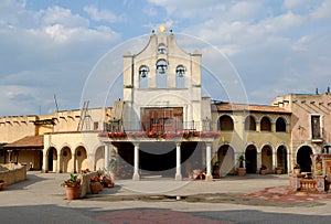 Street in the colorful Mexican village