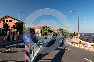 Street of Constanta, tourist and industrial town by the Black Sea