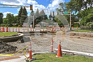 Street construction project ready for new roadbed