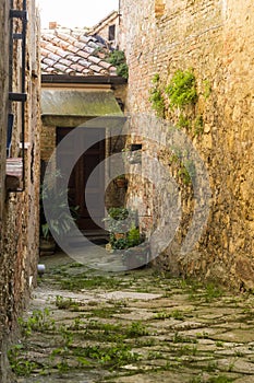 Street corner in a town from Tuscany