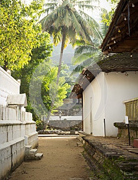 Street corridor near the Famous Buddhist Temple of the Tooth Relic