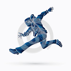 Street Dance, Dancer action graphic vector.