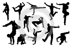 Street Dance Dancer Silhouettes