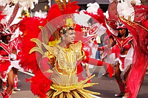 A street dancer at London Notting Hill Carnival