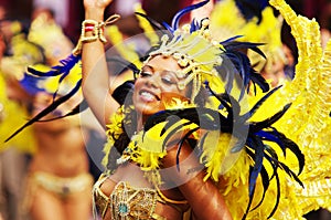 A street dancer at London Notting Hill Carnival