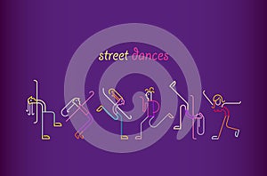 Street Dances vector illustration photo