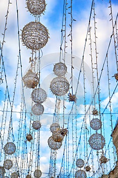 Street Decor. City street decorated in Moscow, Russia