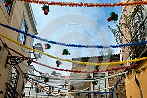 Street decoration in Lisboa photo