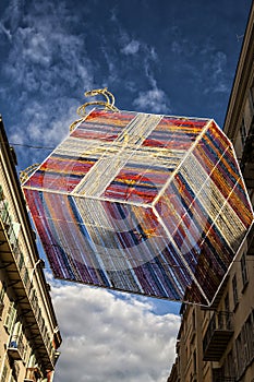 Street decorations during Nizza carnival photo