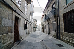 A street in the downtown of Pontevedra city in Galicia