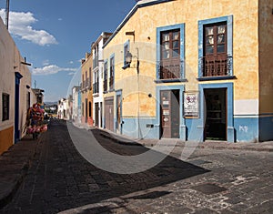 Street in downtown Queretaro Mexico