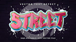 Street editable text effect style