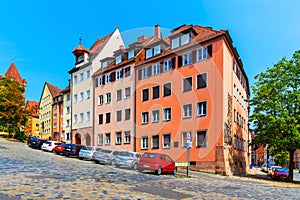 Street with extreme slope in Nurnberg, Germany