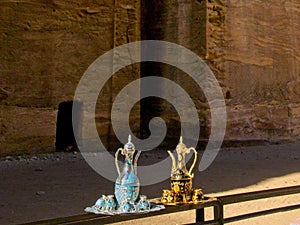 Street of Facades in ancient city Petra, Jordan