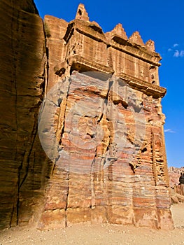 Street of Facades in ancient city Petra, Jordan