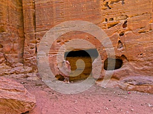 Street of Facades in ancient city Petra, Jordan